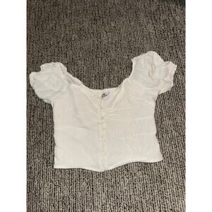 Hollister white blouse